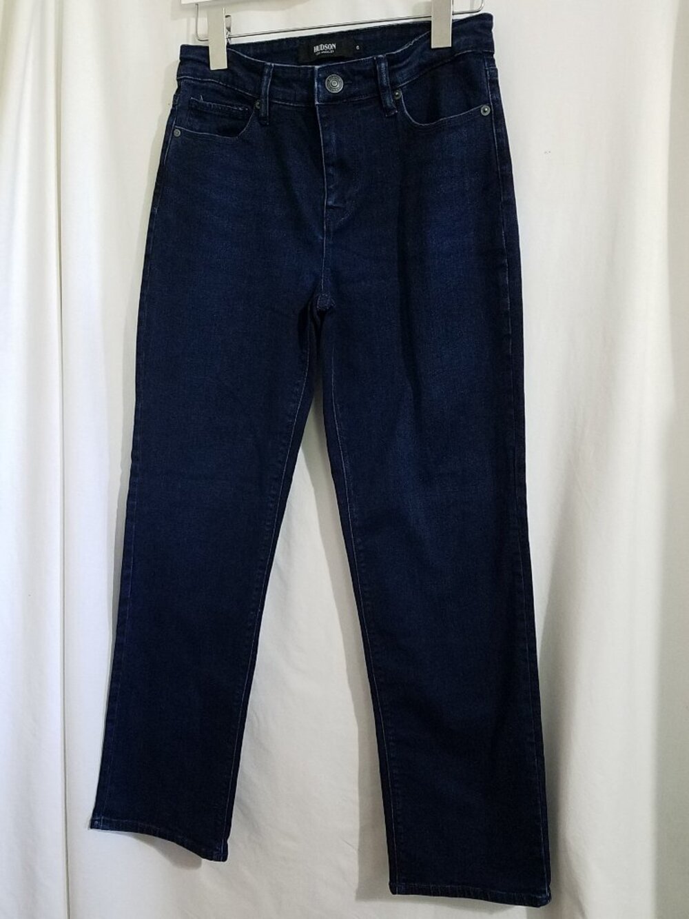 Hudson LA Straight Leg Jeans Size 6 Dark Wash 94% Cotton